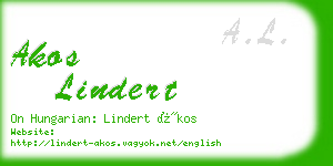 akos lindert business card